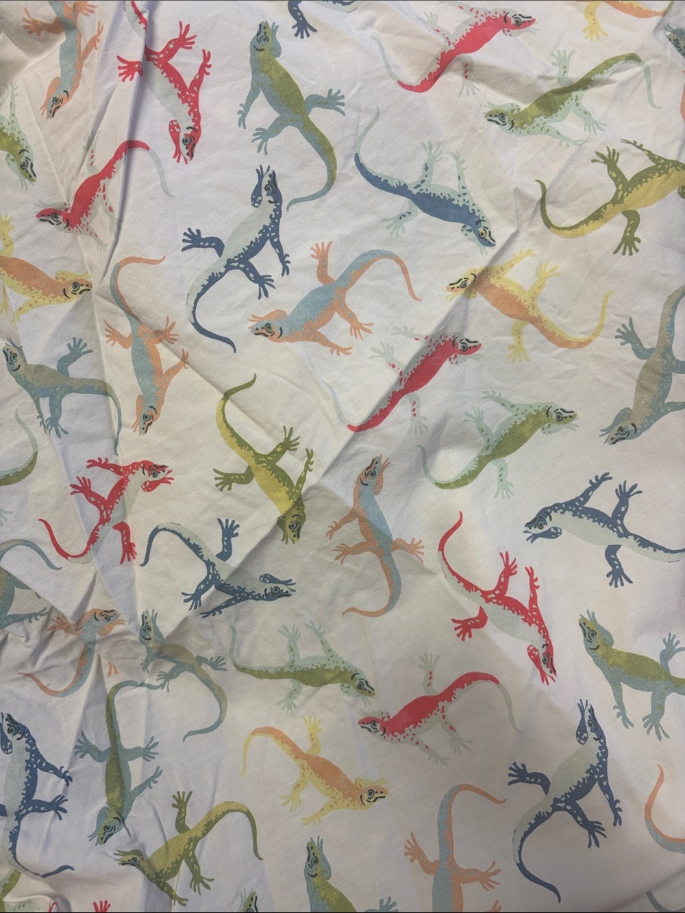 Pottery Barn Kids Gecko Print Full fitted sheet